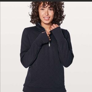 Lululemon Navy quilted quarter zip